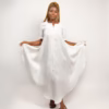 Embroidered Patapater in white linen