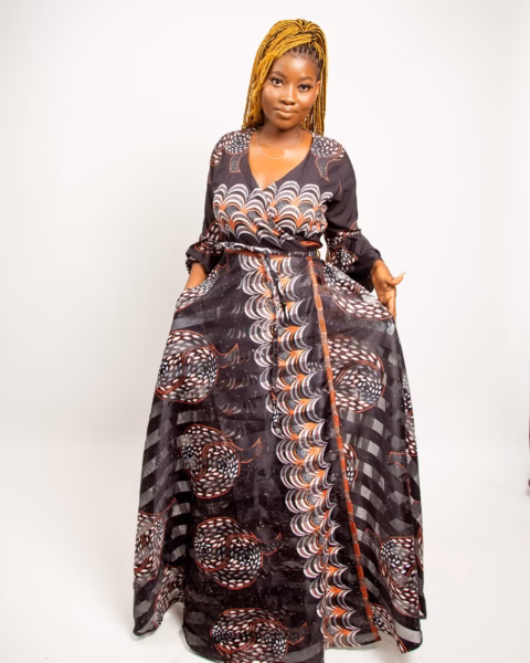 Selasi Wrap dress Black Rubble
