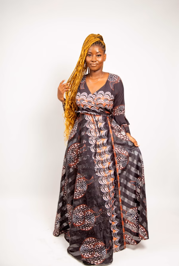 Selasi Wrap dress Black Rubble