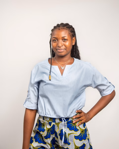 Dzifa cotton shirt sky blue