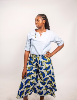 Dzifa cotton shirt sky blue