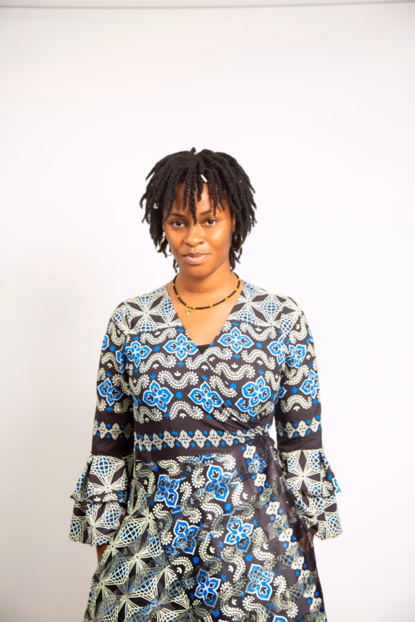 Selasi Wrap dress Mixed pattern Green