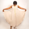 Embroidered Patapater in cream linen