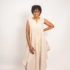 Embroidered Patapater in cream linen