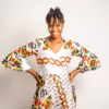 Selasi Wrap dress Colored on White