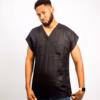 Scrub top in linen