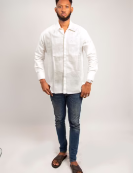 White on whhite linen in 8 squares