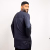 African Black Jap in black linen long sleeves
