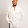 Kojo Antwi's long sleeves cream cotton