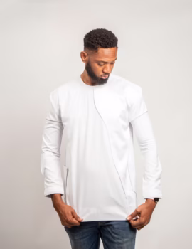 White kaftan Béné Boèvi design