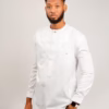 White Kaftan senator mawuli in long sleeves