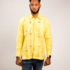 IMG_9555 Tribal mark yellow linen shirt long sleeves