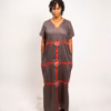 Adinkra-Ayeevi in linen Choco