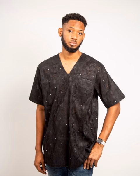 Black Diamond Lace  scrub top